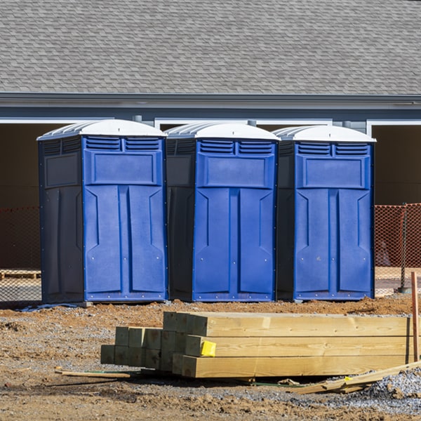 how often are the porta potties cleaned and serviced during a rental period in Franklin